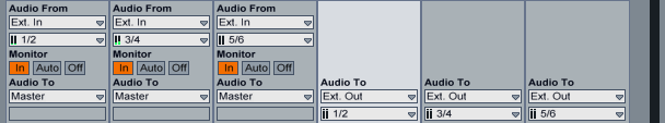 Ableton Live Matrix Mixer Input/Output