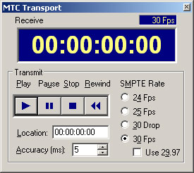 MIDI-OX MTC Transport MIDI-OX MTC Transport