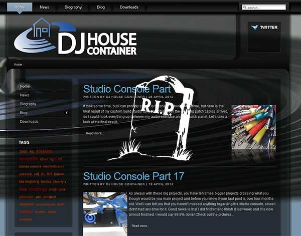 DJ House Container Website 2.0