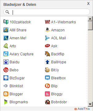 Select your social bookmarking provider Select your social bookmarking provider