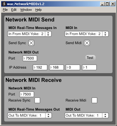 Wac.NetworkMIDI Master