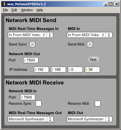 wac Network MIDI wac Network MIDI